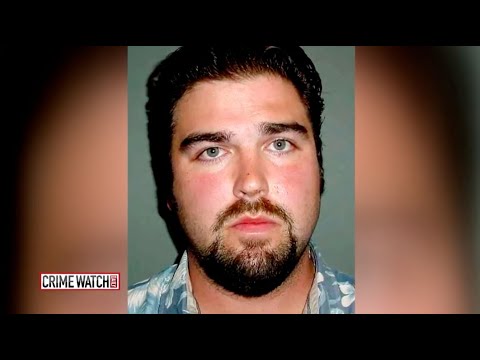 Man with dark hair and beard in a floral shirt, against a plain background. Crime Watch TV logo in the bottom corner.