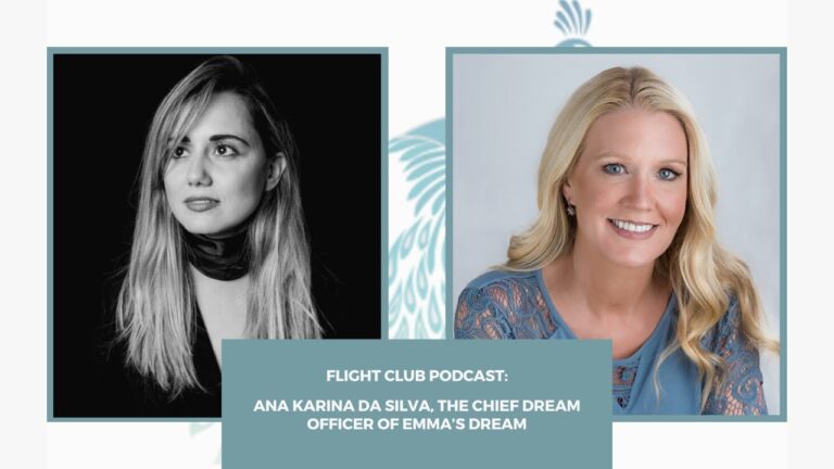 Karina Da Silva - Kansas NIL Amount, Net Worth, Player Information, Stats 1 Side-by-side portraits of two women; left in black and white, right in color. Caption reads: "Flight Club Podcast: Ana Karina Da Silva, Chief Dream Officer of Emma's Dream.